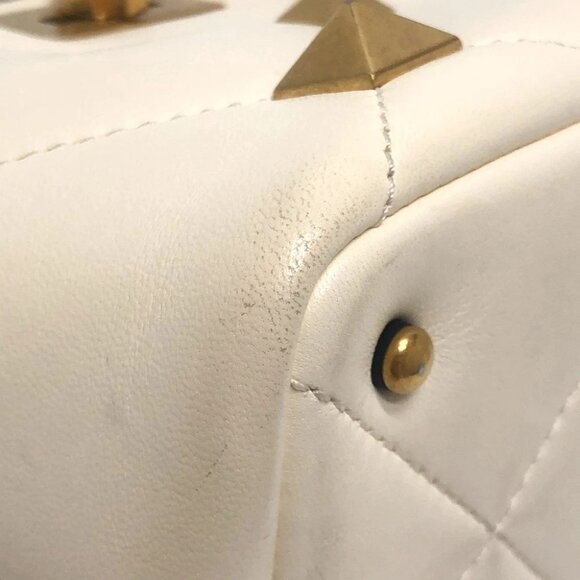 VALENTINO VW0B0197BSF Rockstud Roman studs Bag Hand Bag Leather White - Picture 3 of 15